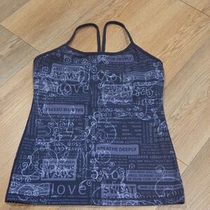 lululemon athletica Black and Gray Tank Top